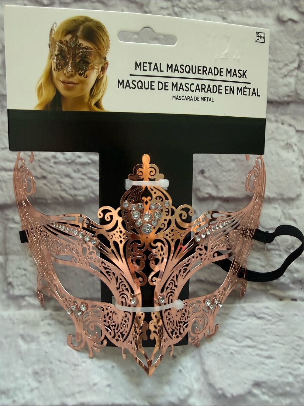 Masquerade Mask Rose Gold & jewels